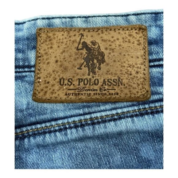 US Polo Assn Jeans Mens 30x34 Blue Delta Slim Tapered Denim Embroidered Logo - Picture 11 of 12